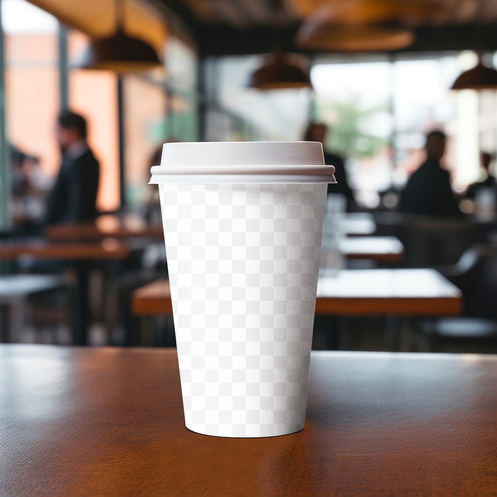 Coffee cup png mockup, transparent design