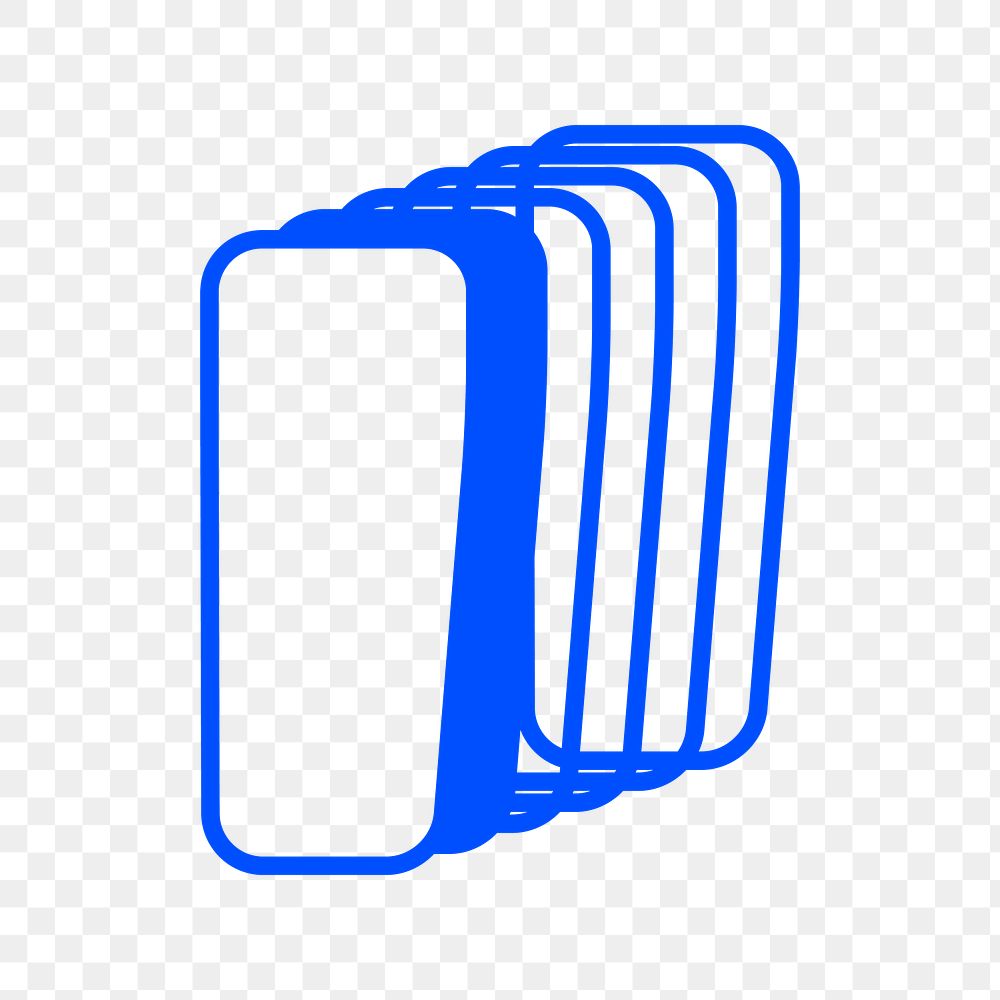 Quotation mark png layered blue symbol, transparent background