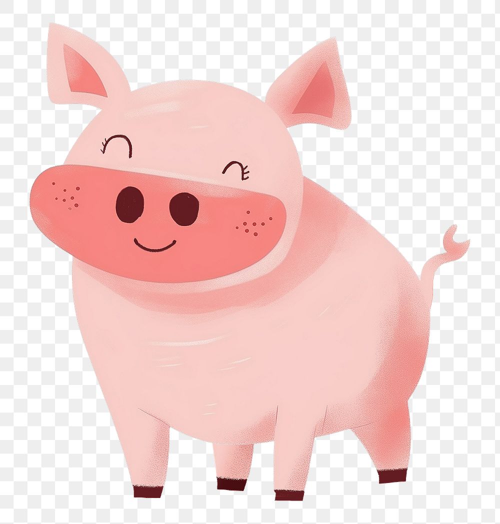Pig png farm animal digital art, transparent background