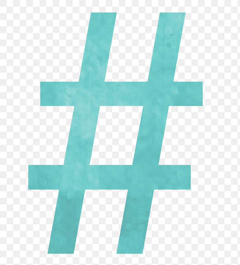 Hashtag png sign, transparent background