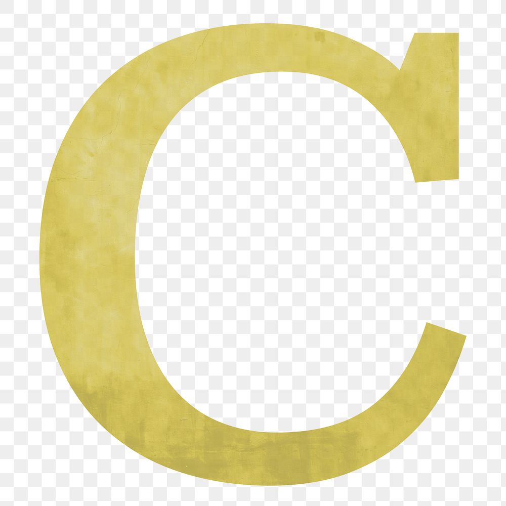 Letter C png alphabet, transparent background