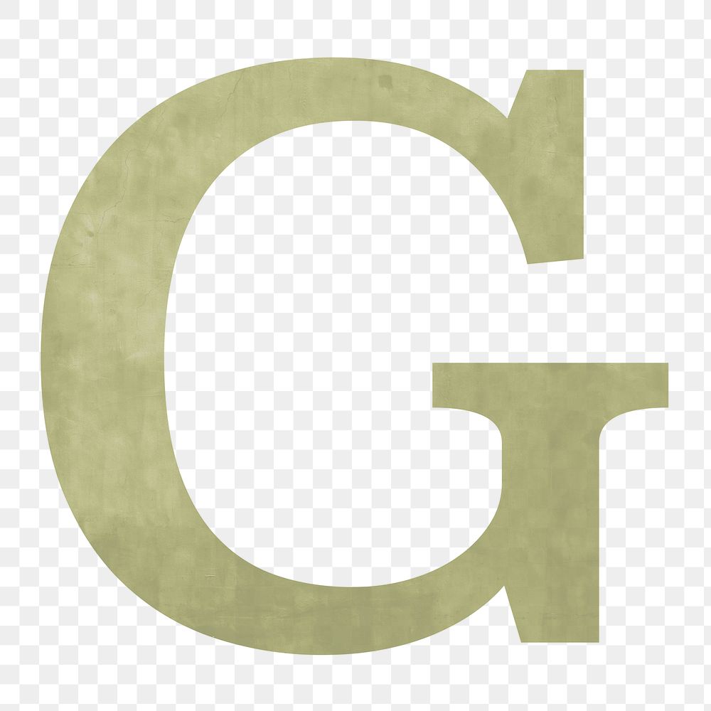 Letter G png alphabet, transparent background