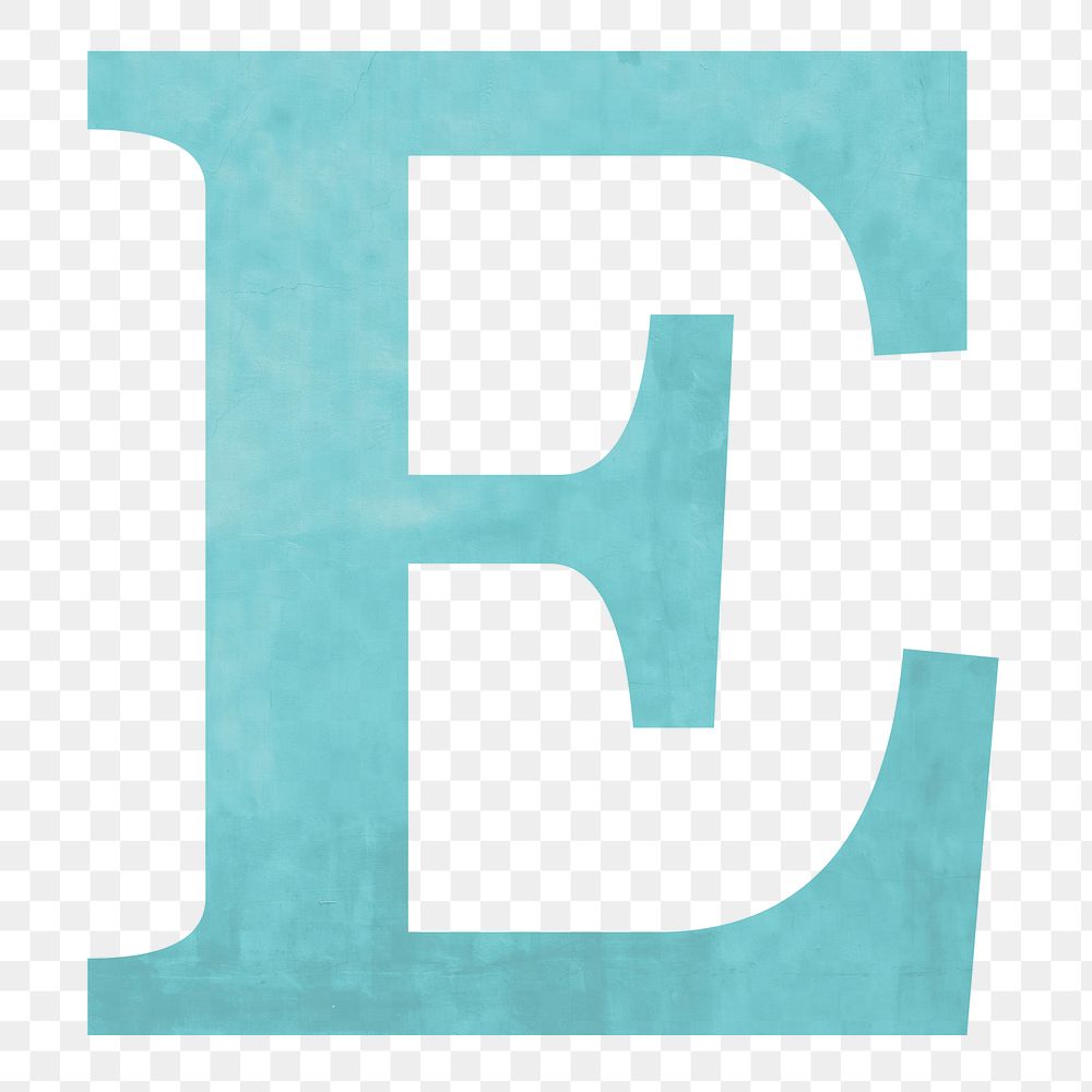 Letter E png alphabet, transparent background