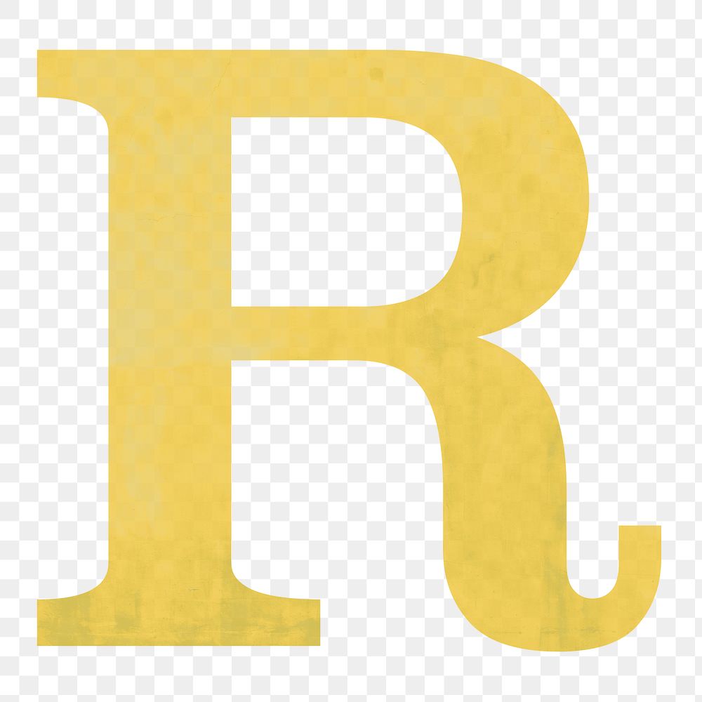 Letter R png alphabet, transparent background