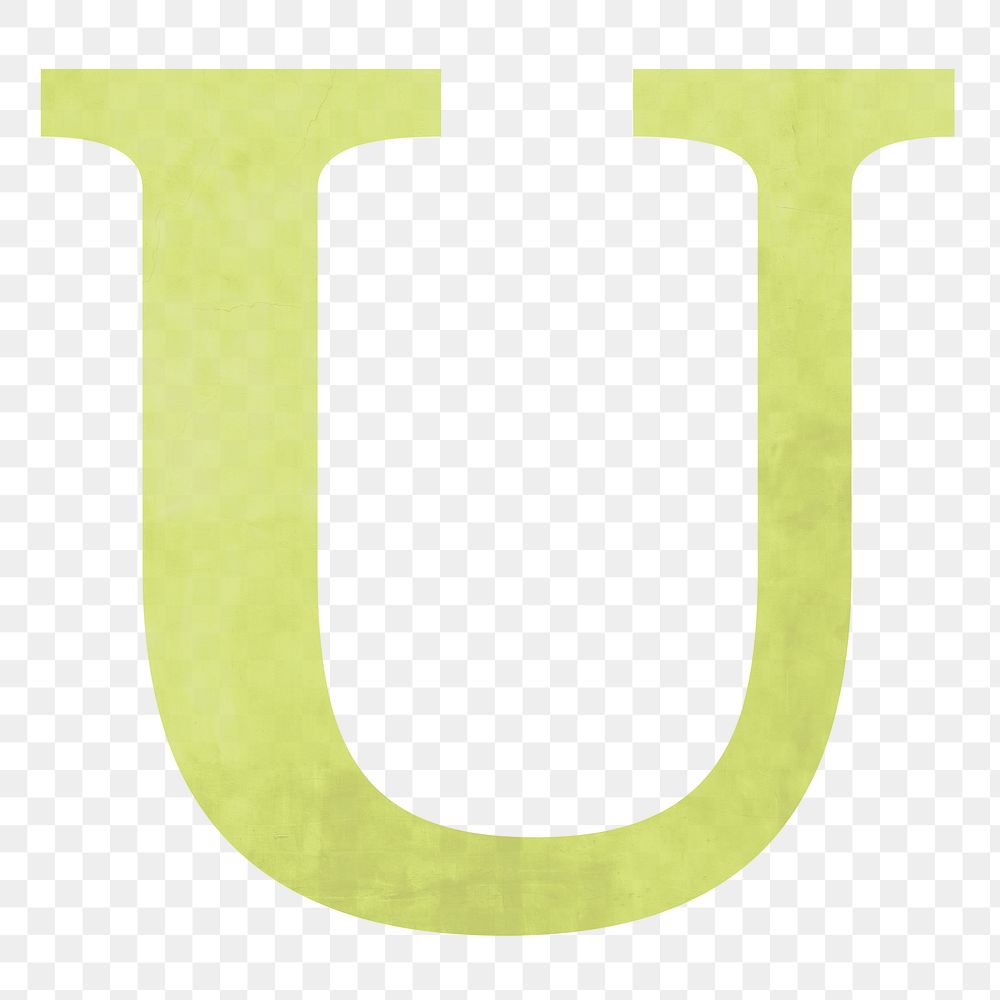 Letter U png alphabet, transparent background