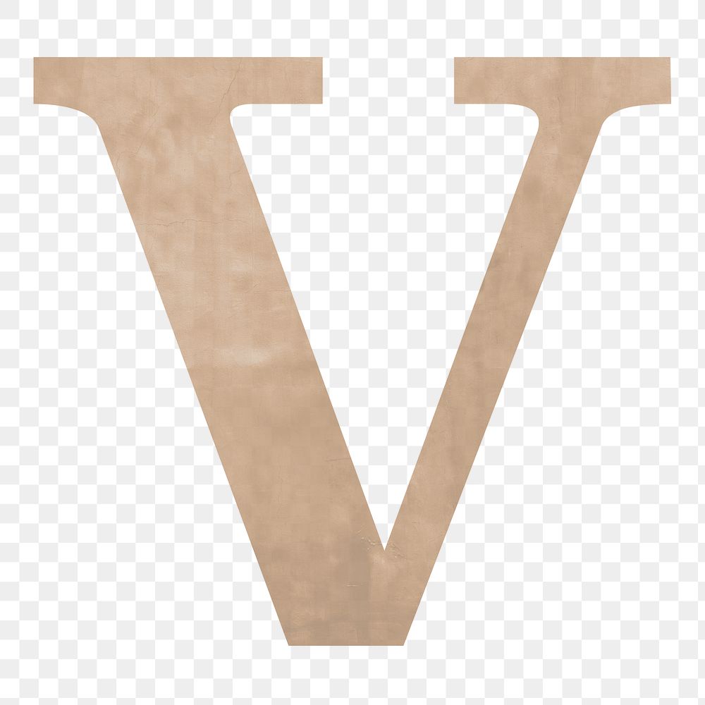 Letter V png alphabet, transparent background