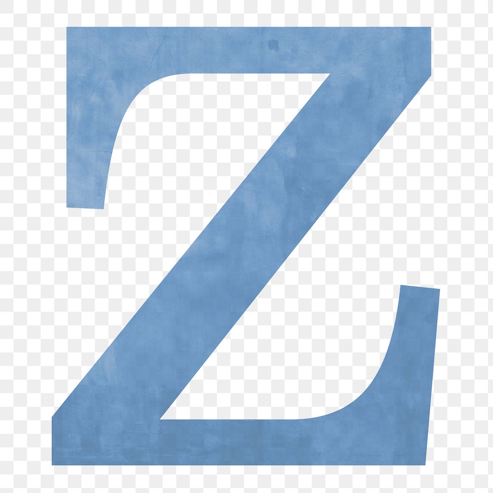 Letter Z png alphabet, transparent background