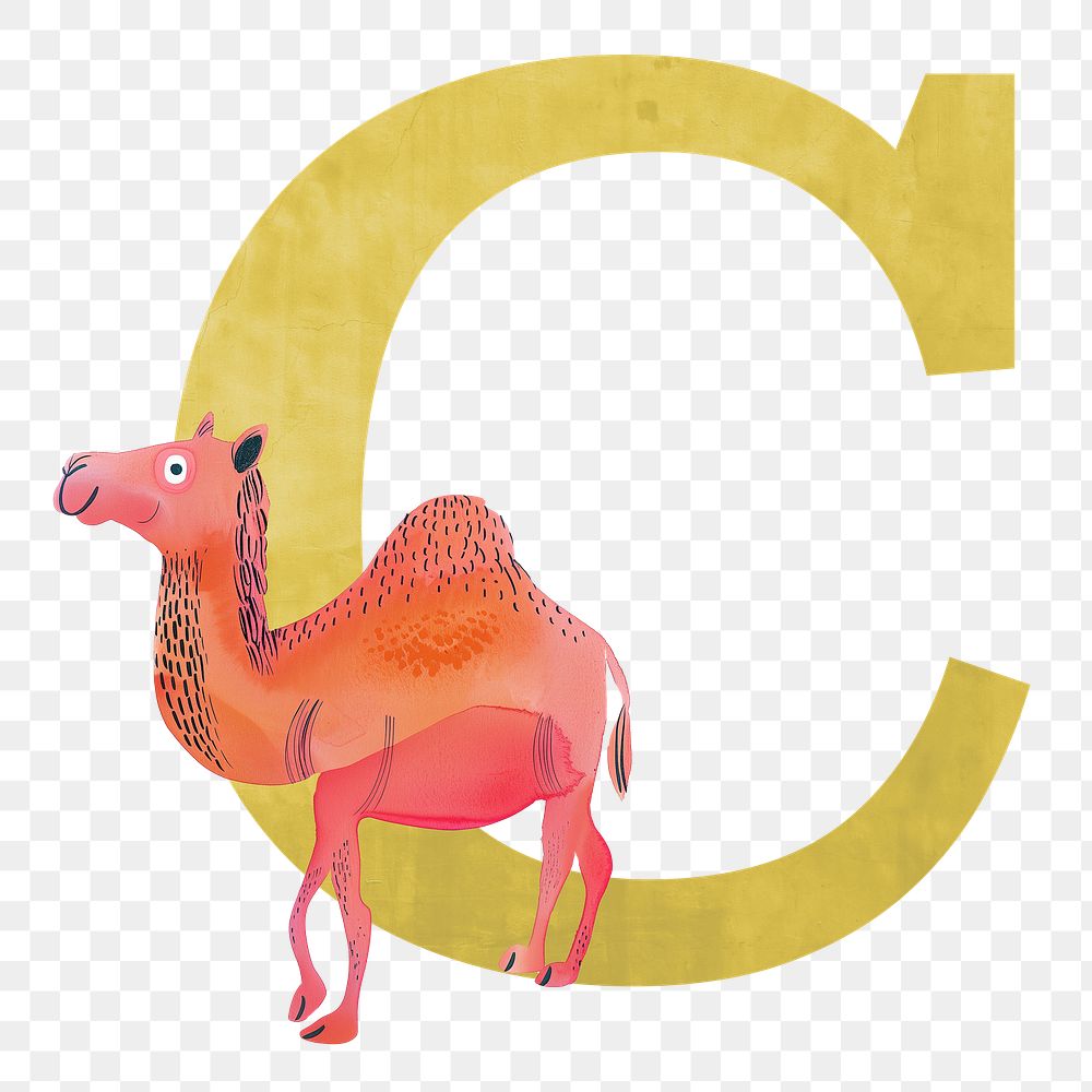 Letter C  png animal character alphabet, transparent background