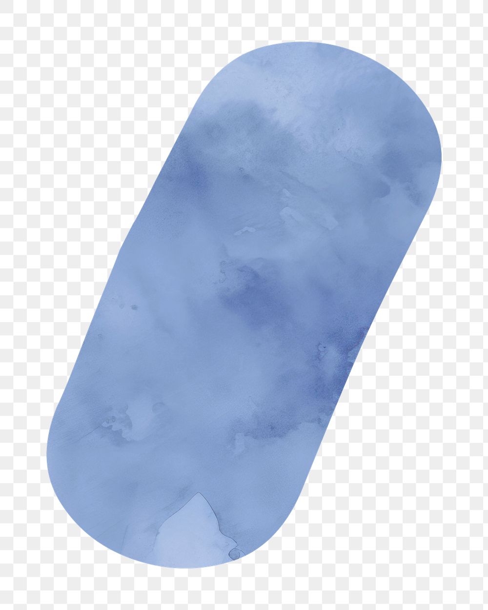Comma png blue watercolor sign, transparent background