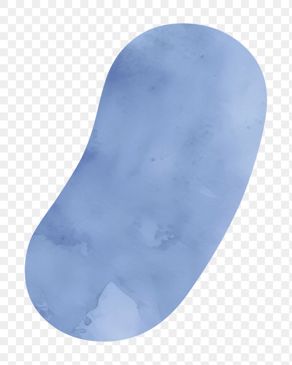 Comma png blue watercolor sign, transparent background