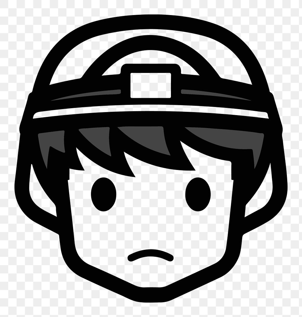 Engineer png character line art, transparent background