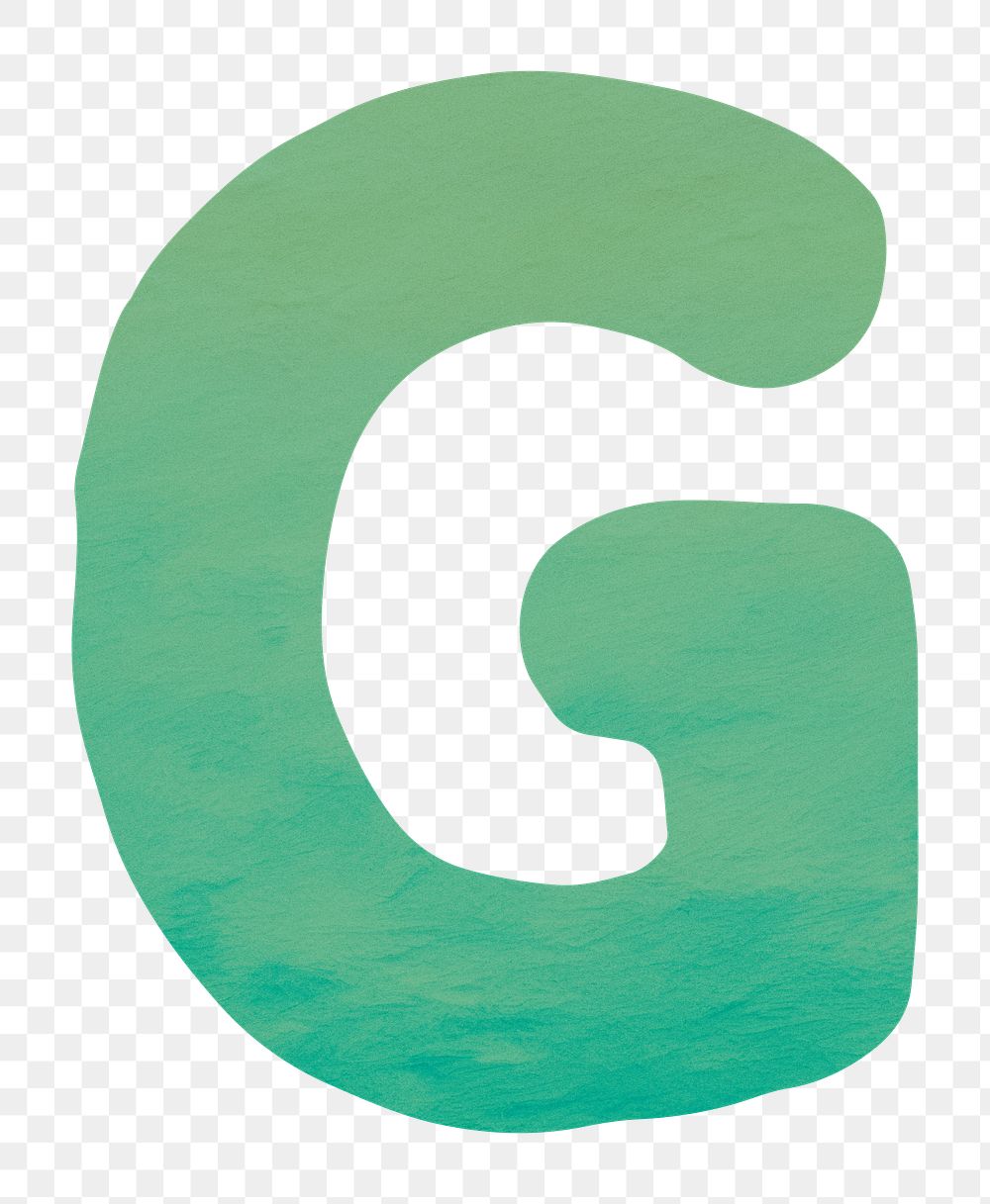 PNG green letter G alphabet, transparent background