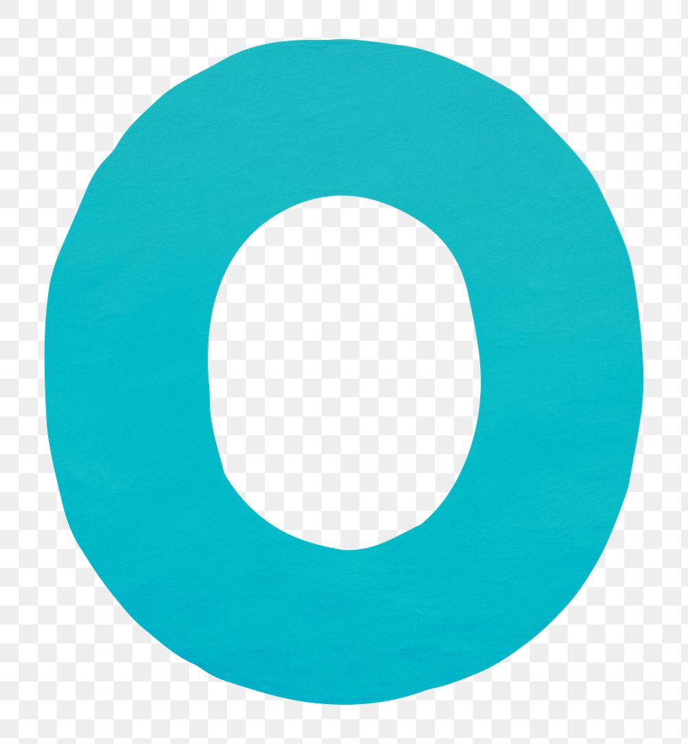 PNG blue letter O alphabet, transparent background