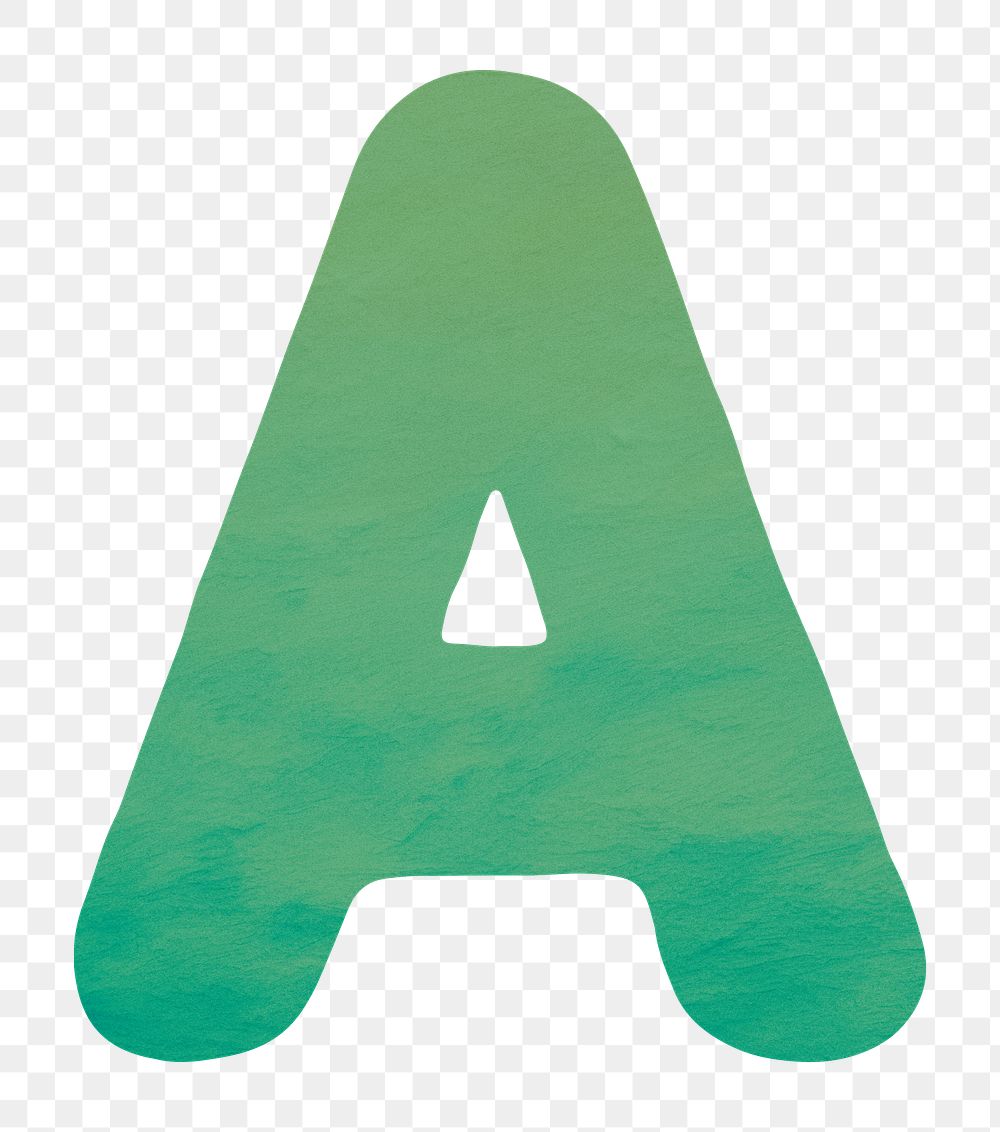 PNG green letter A alphabet, transparent background