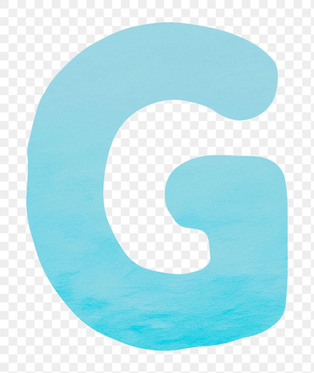 PNG blue letter G alphabet, transparent background
