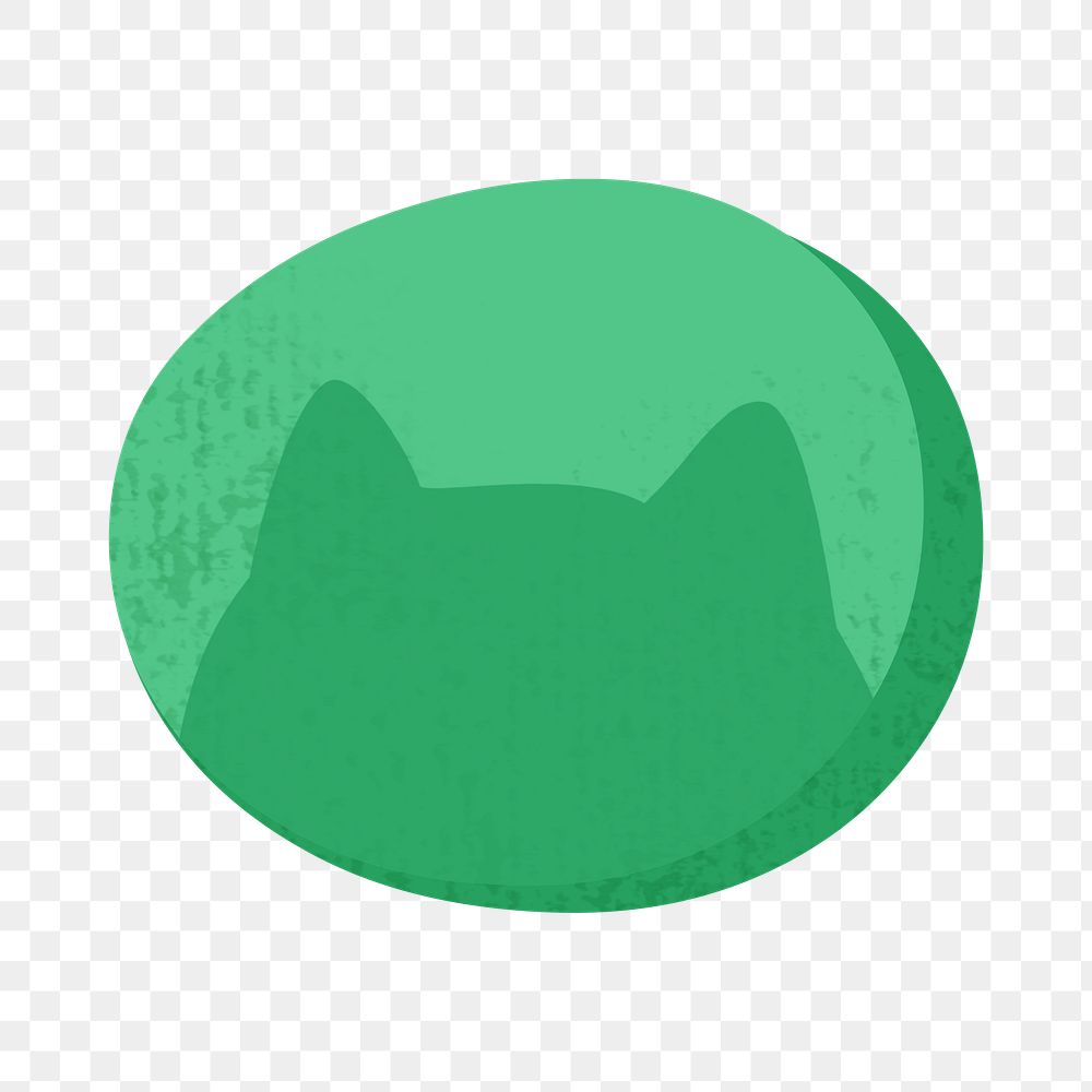 PNG green dot sign, transparent background
