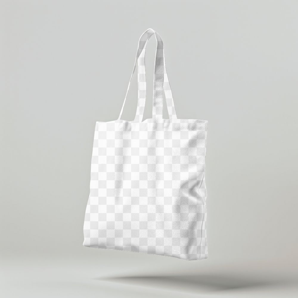 PNG Reusable tote bag mockup, transparent design