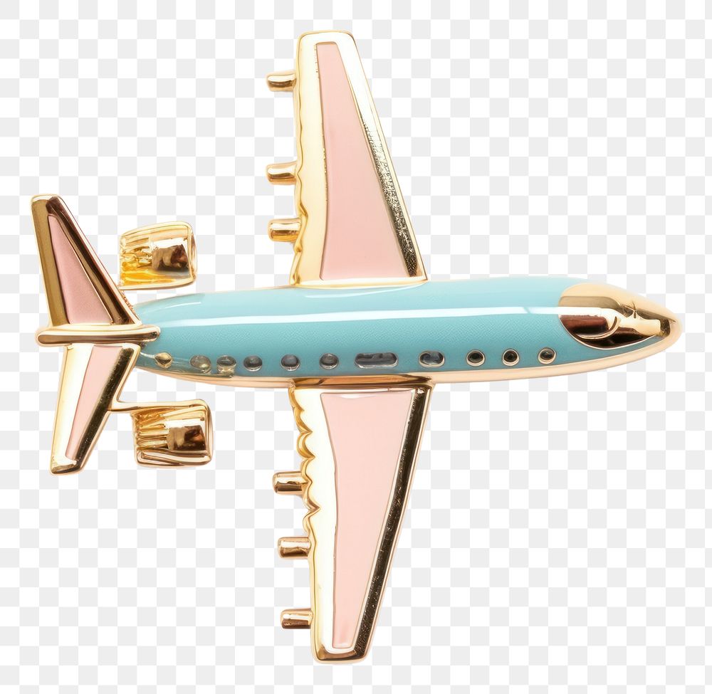 PNG Brooch of cute airplane transportation aircraft airliner.