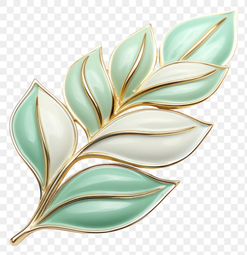 PNG Brooch of spring leaf accessories accessory jewelry.