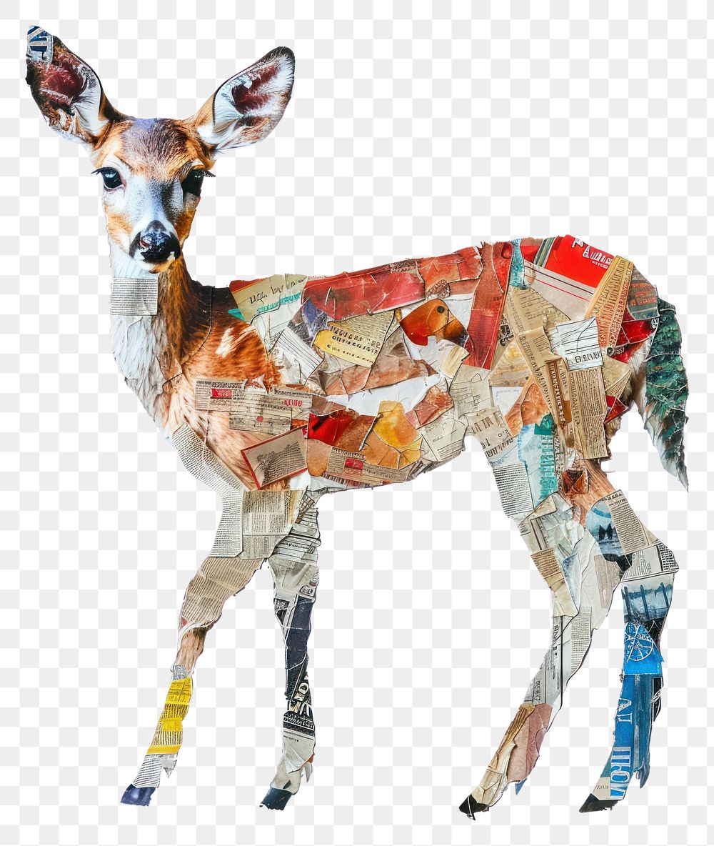 PNG Collage deer wildlife kangaroo.