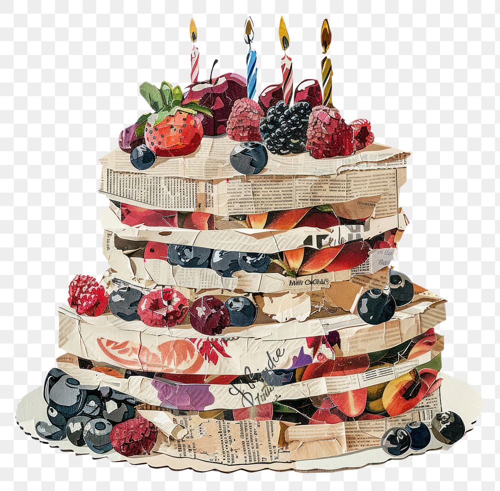 PNG Cake birthday cake strawberry raspberry