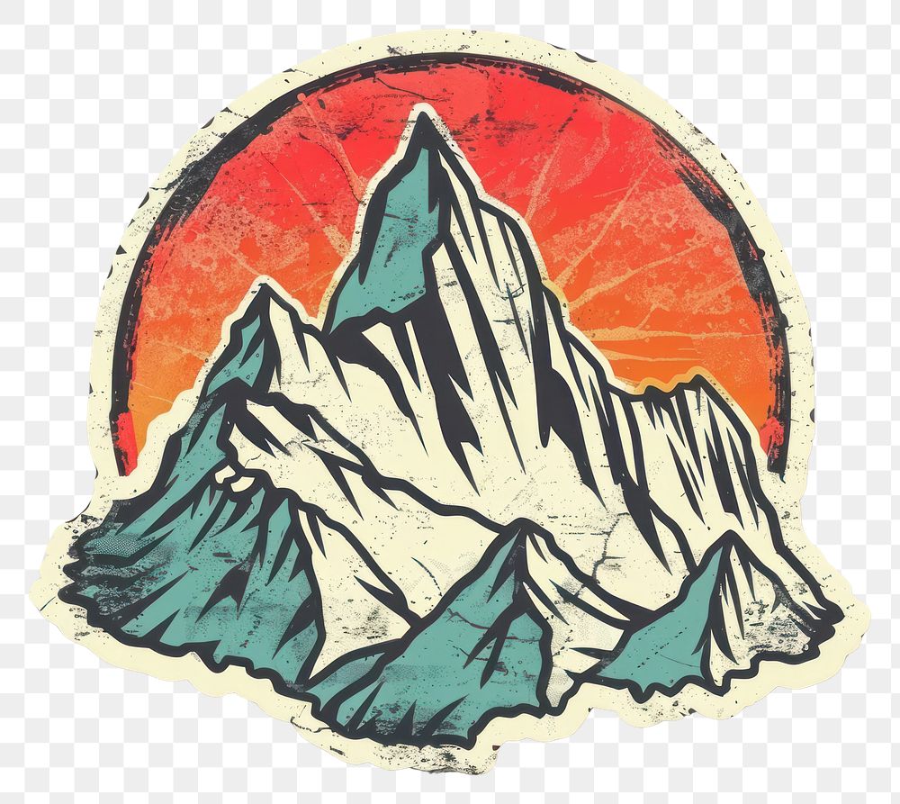 Mountain shape ticket sticker clothing outdoors.