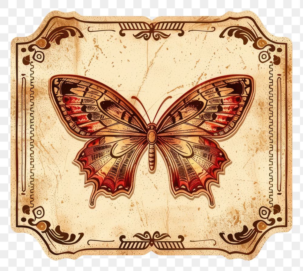 A butterfly shape ticket accessories accessory painting