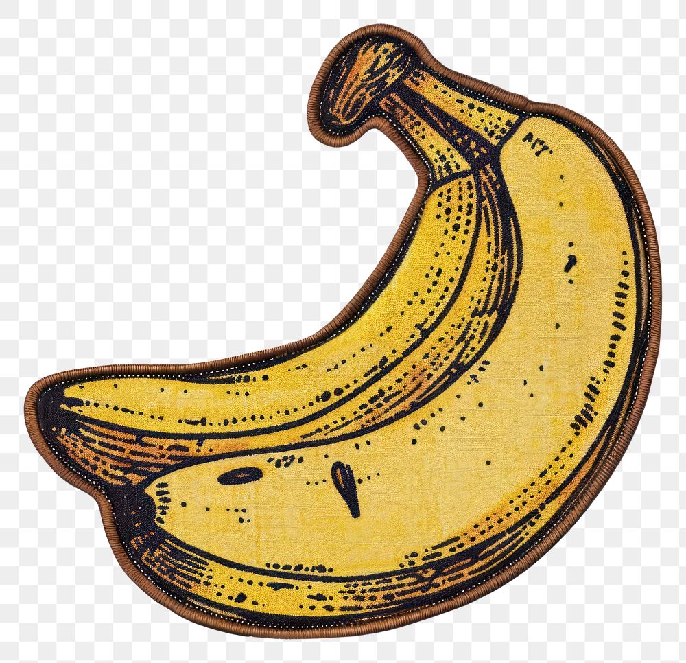 Banana shape ticket produce fruit plant.
