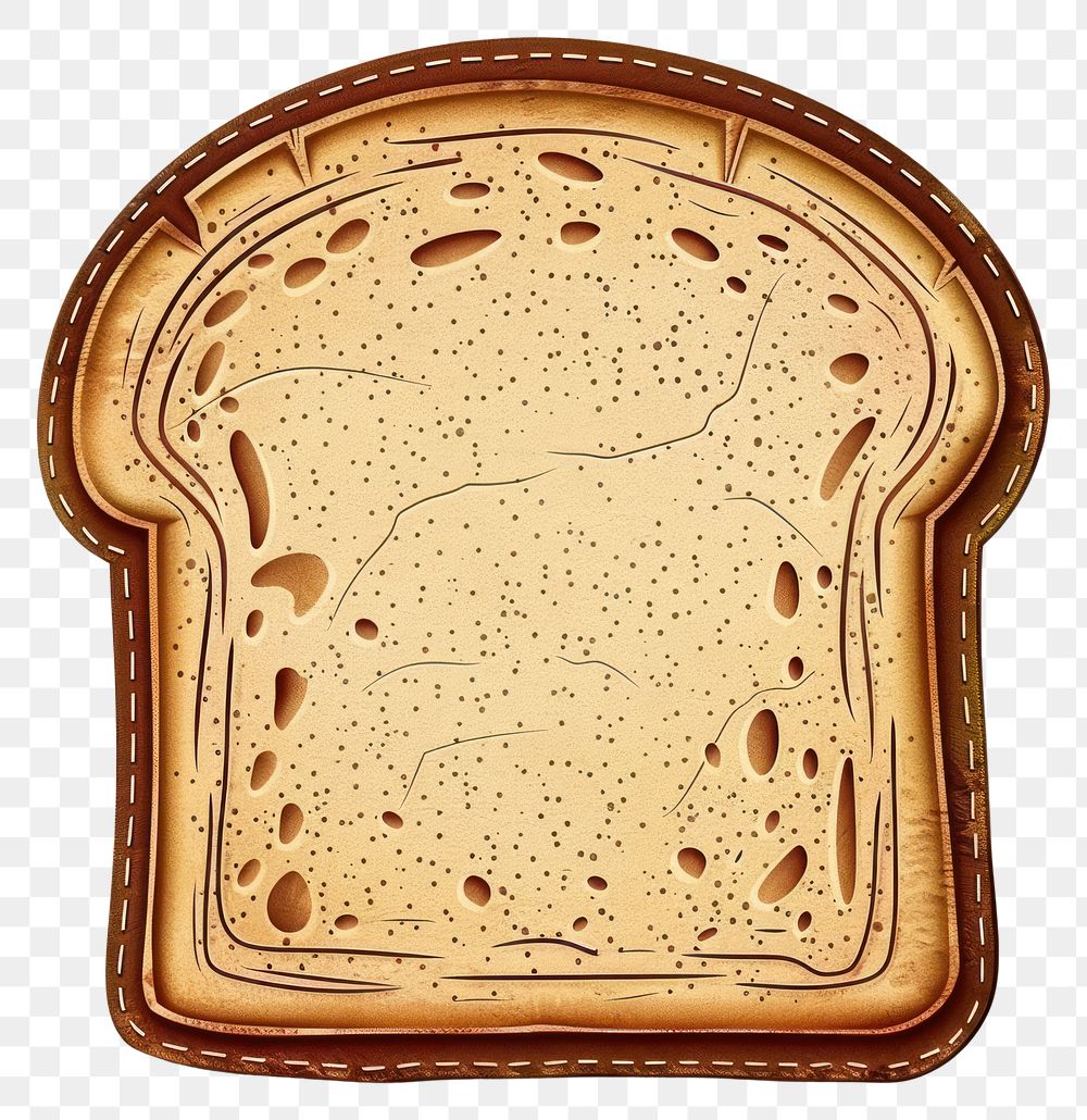 Bread shape ticket jacuzzi toast food.