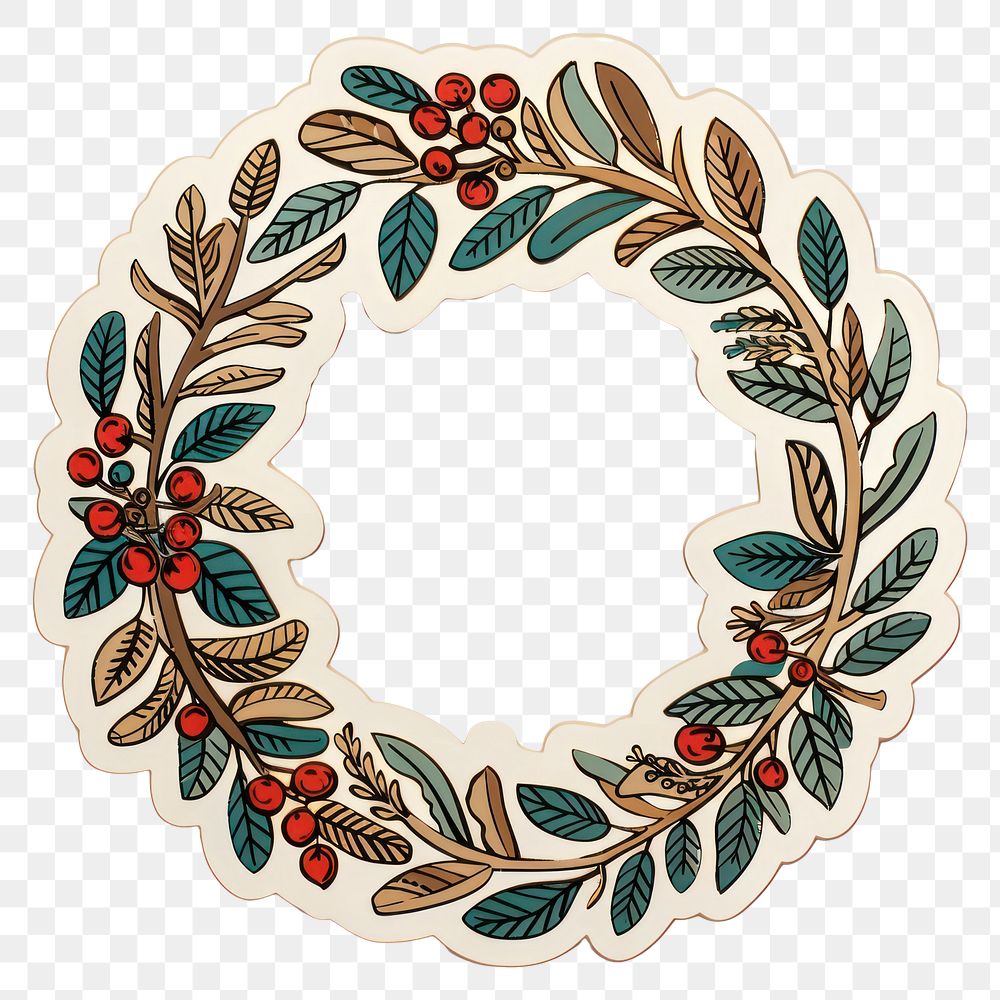 Wreath shape ticket accessories embroidery porcelain.