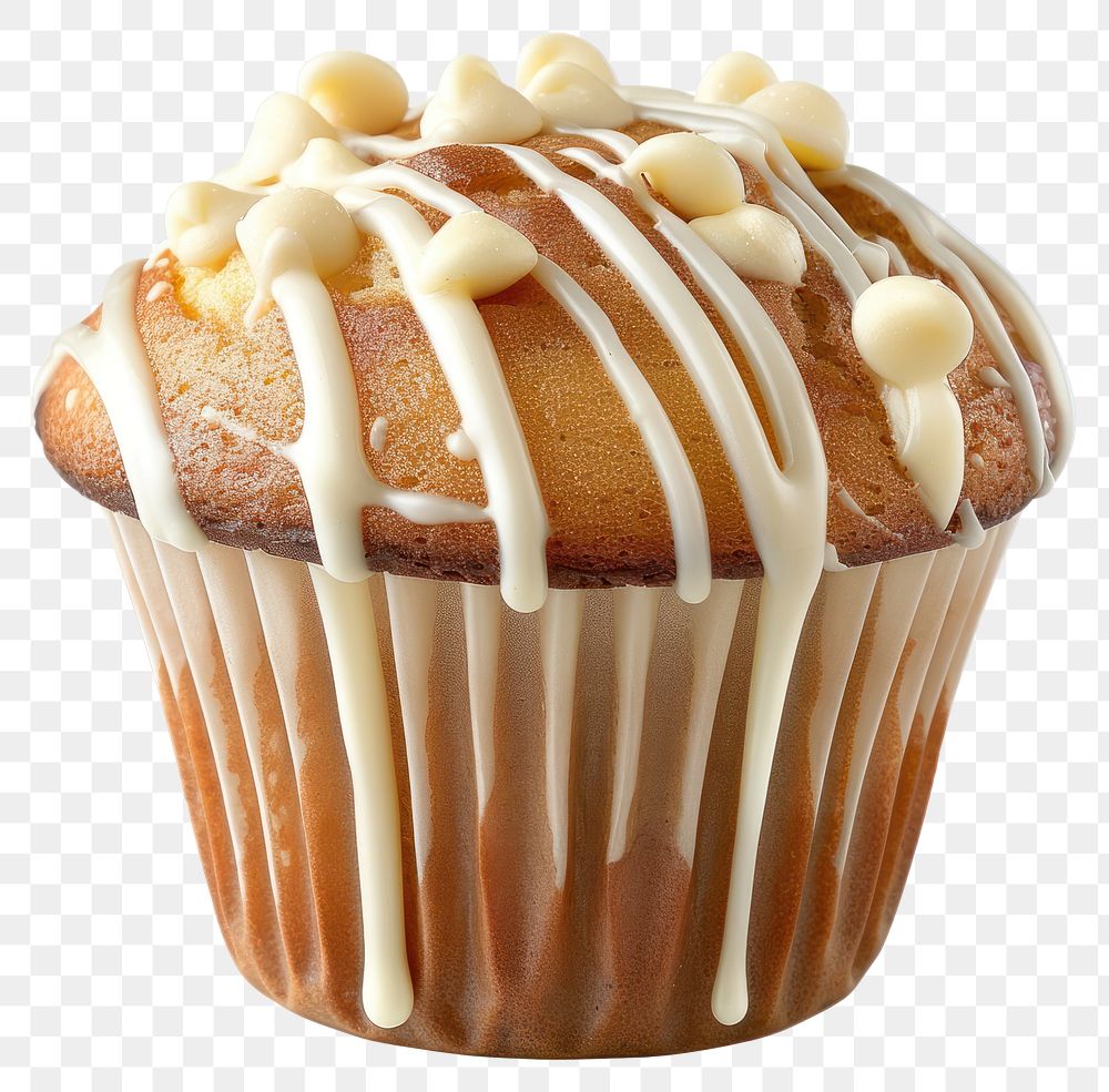 PNG A white chocolate muffin cupcake dessert cream.