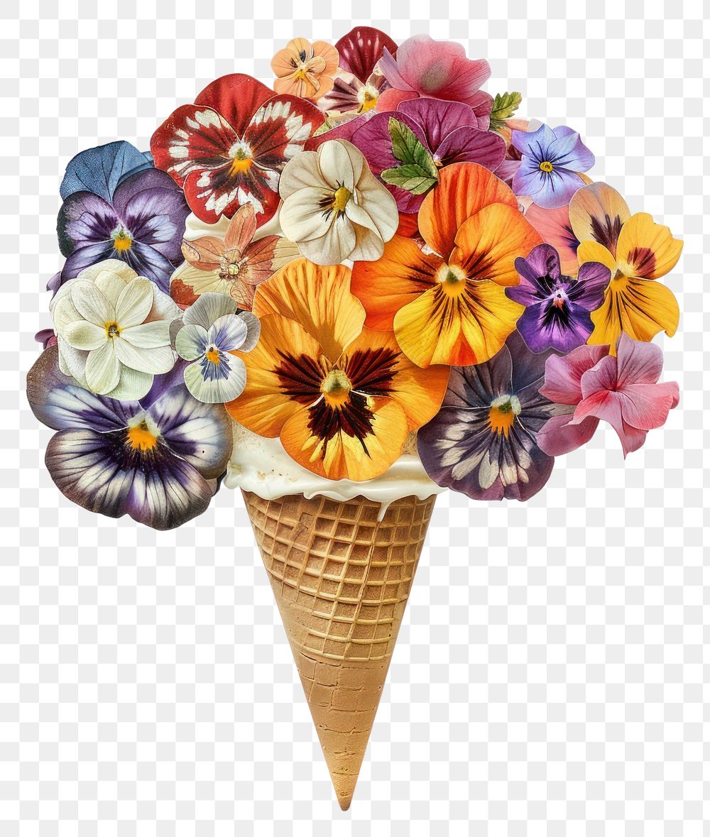 PNG Flower Collage ice cream flower dessert petal