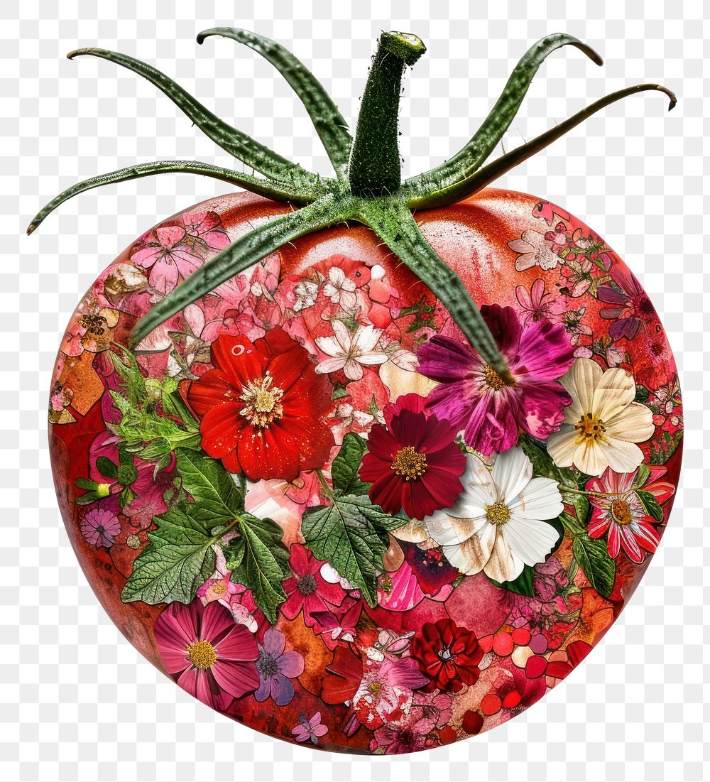 PNG Flower Collage tomato flower fruit plant.