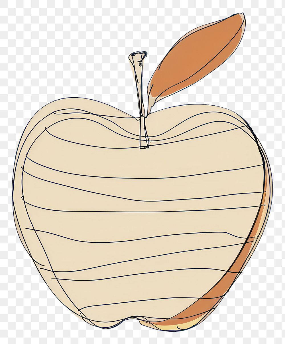 PNG Hand drawn of apple drawing sketch cartoon.