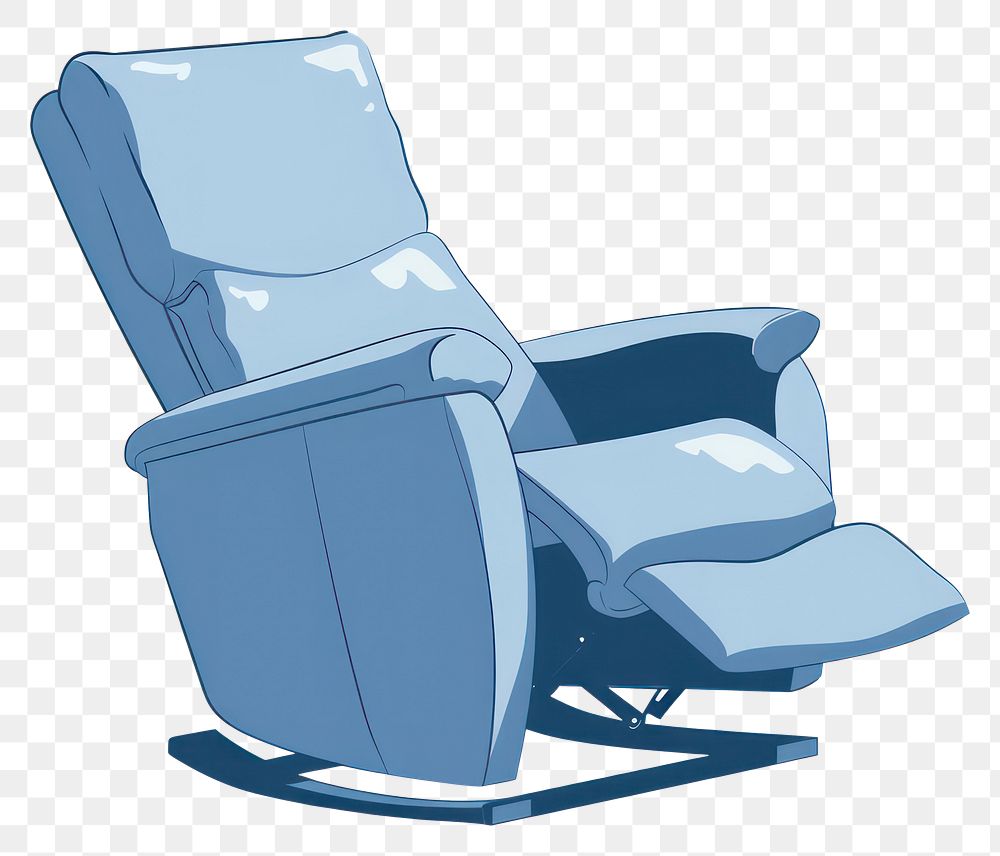 PNG Recliner Chair flat illustration recliner chair furniture.