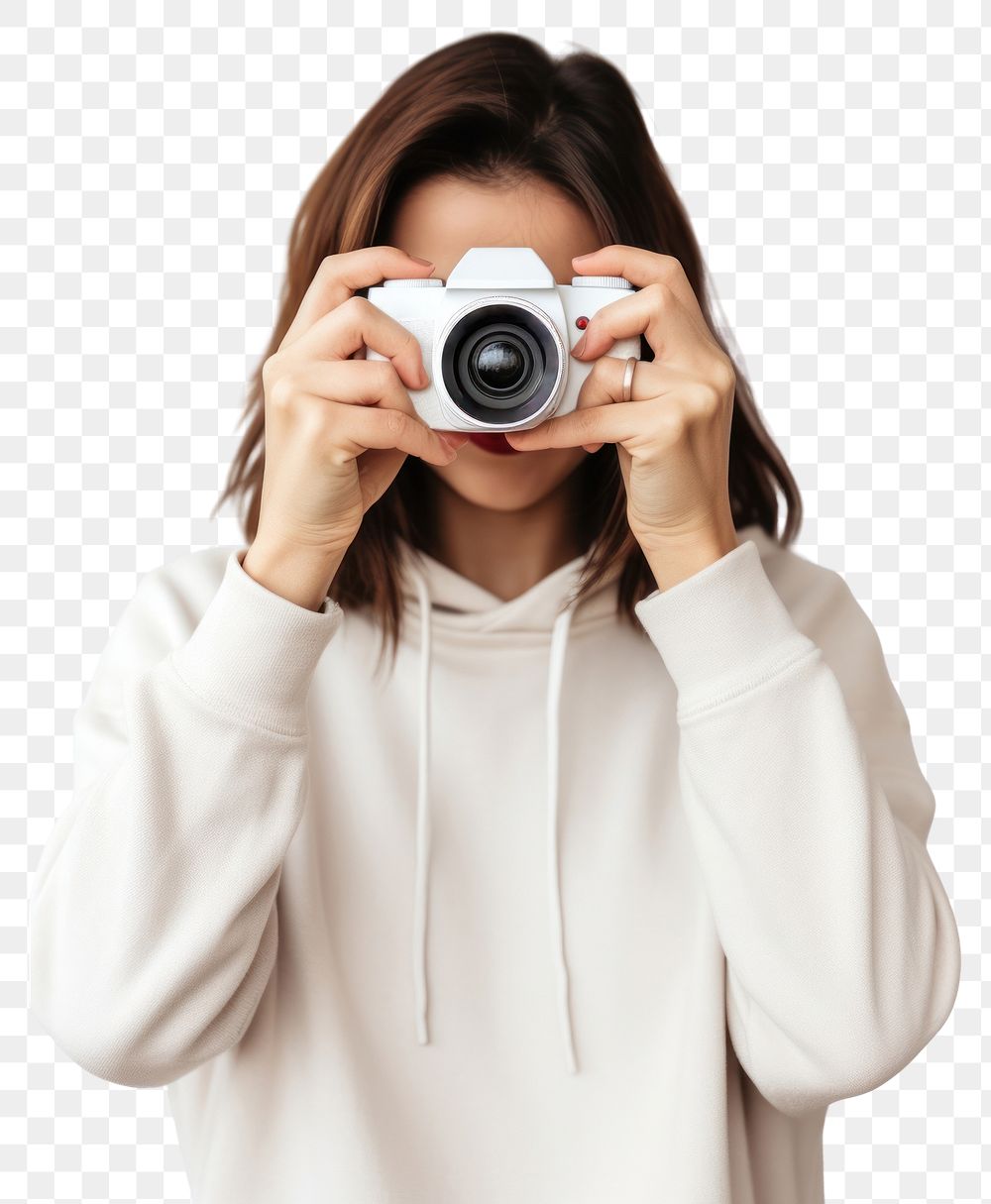 PNG Woman taking photo portrait camera adult. 