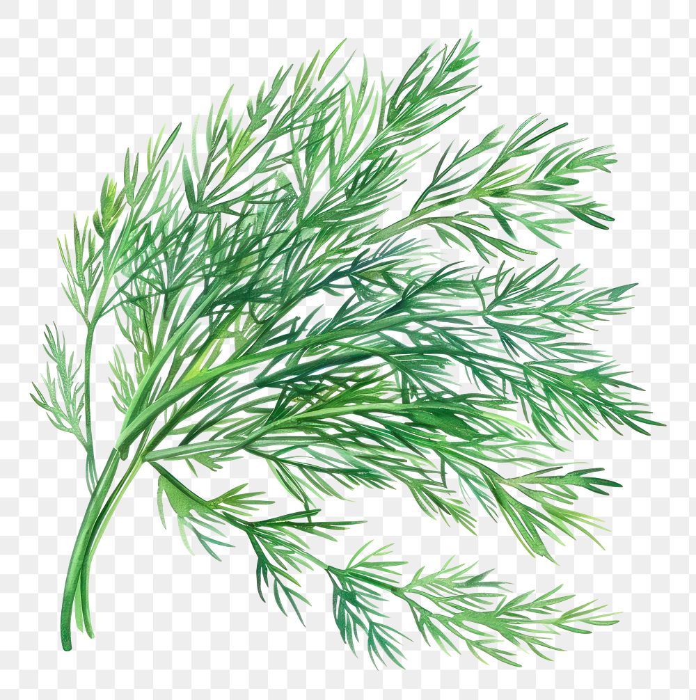 PNG An isolated fresh dill illustration plant food.