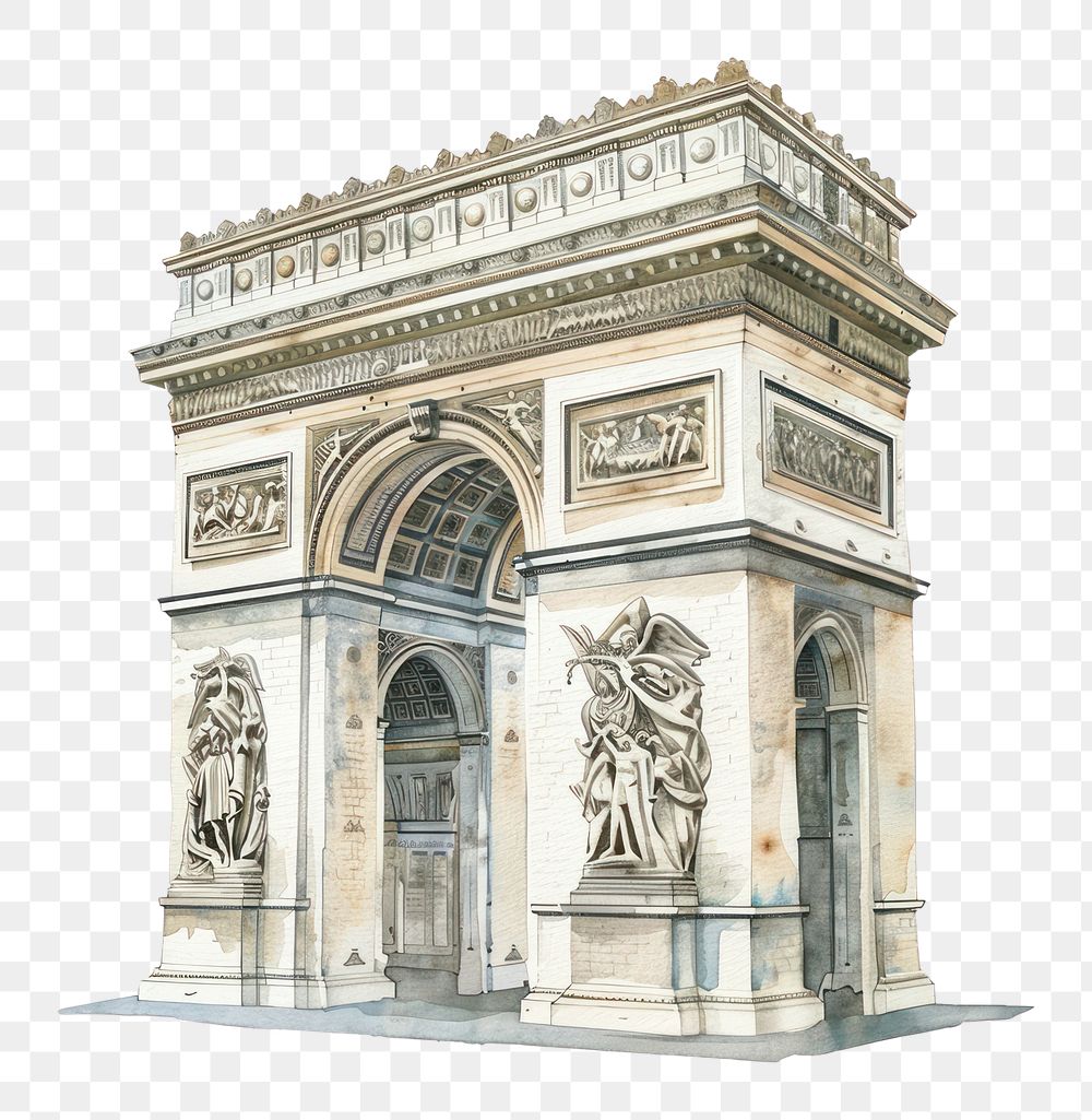 PNG Architecture illustration triomphe neoclassical.