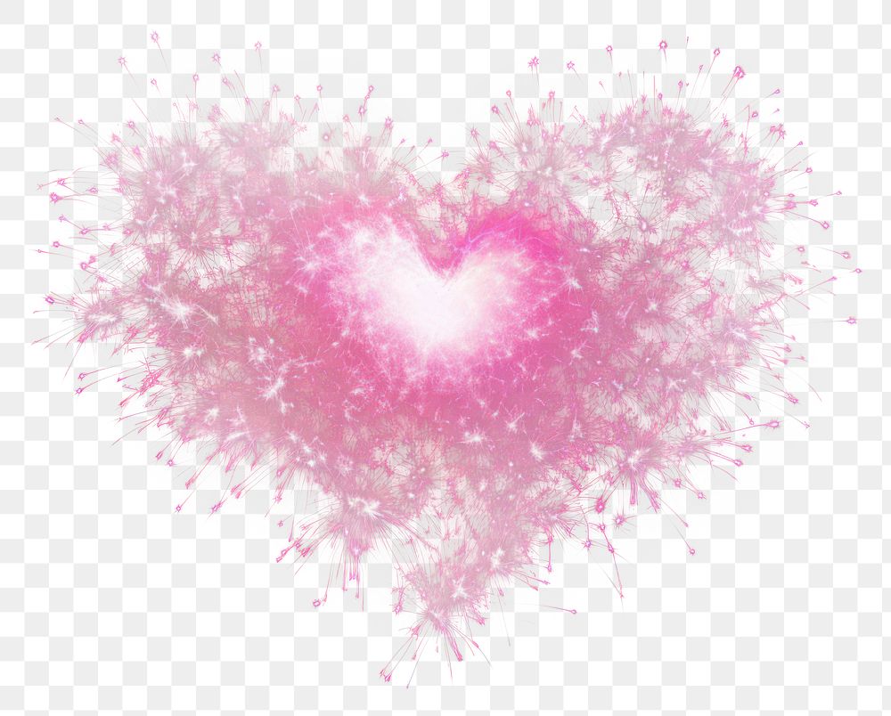 PNG Sparkling heart overlay effect