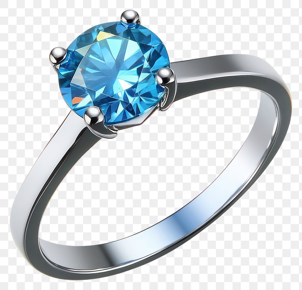 PNG An isolated two wedding blue diamond ring accessories accessory gemstone.