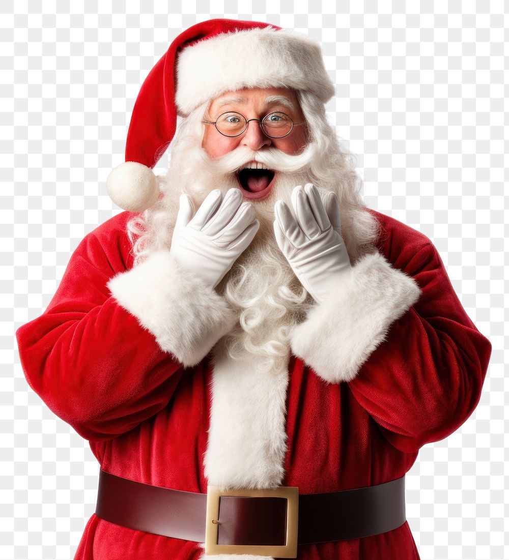 PNG Christmas white background santa claus celebration