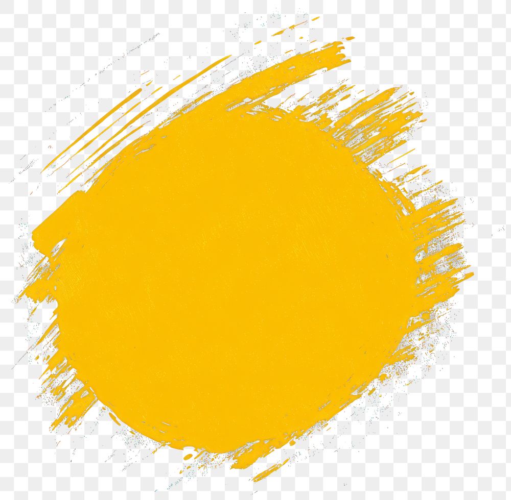 PNG A yellow dot illustration brush silhouette.