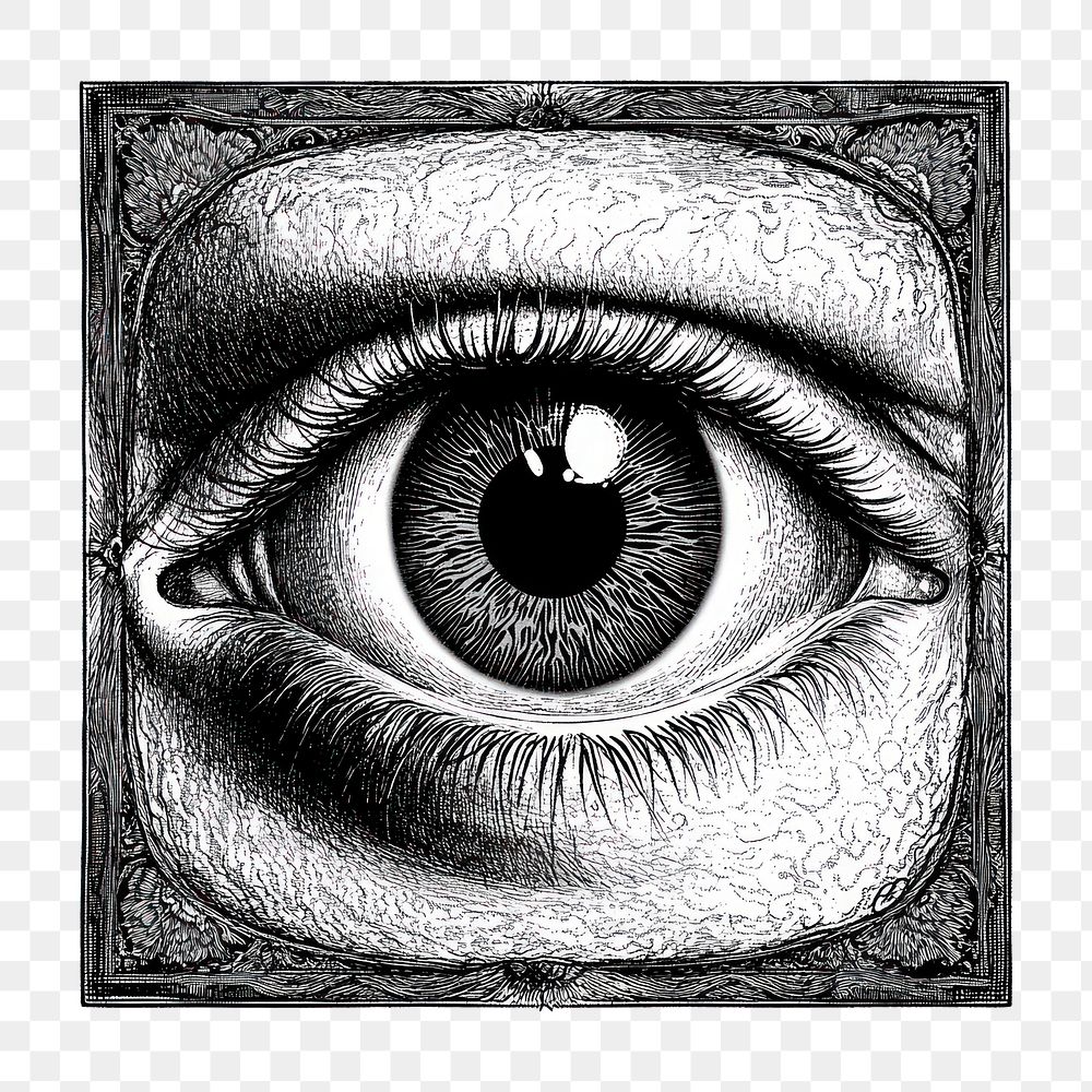 PNG An eye illustration drawing art.