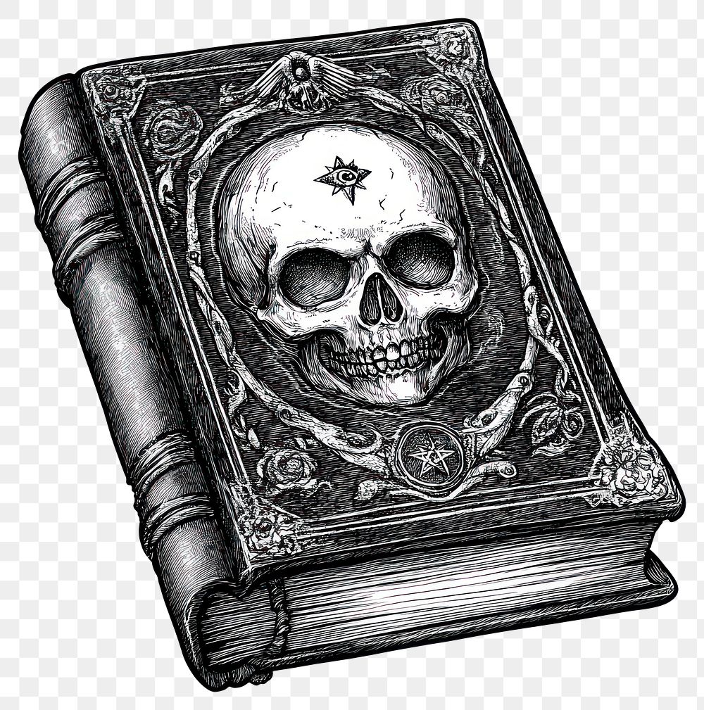 PNG Grimoire illustration book art.