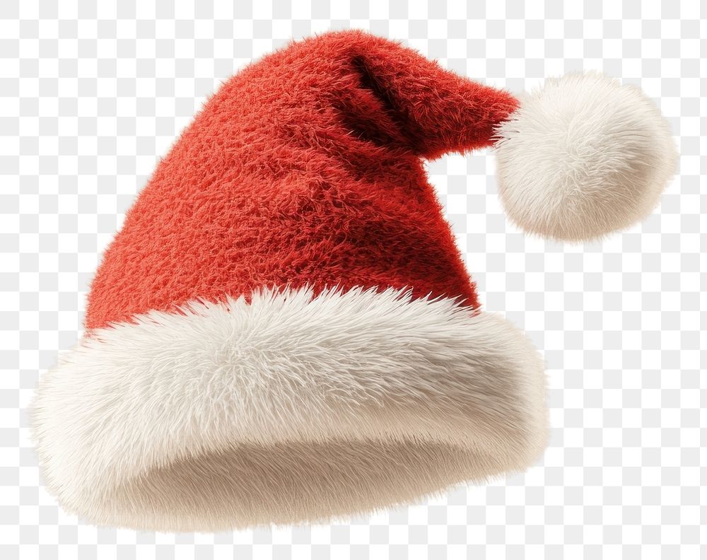 PNG A red Santa hat floating holiday fluffy.