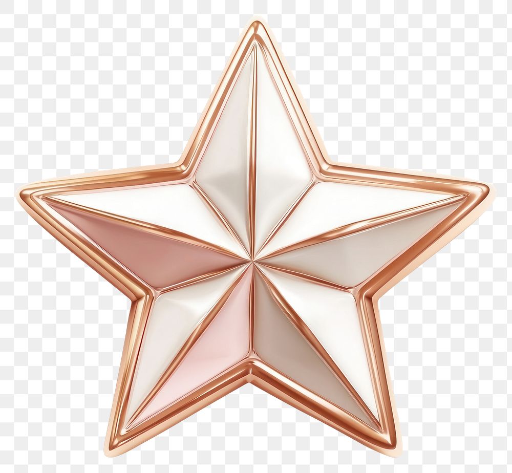 PNG Rosegold-White Star modern design rose.