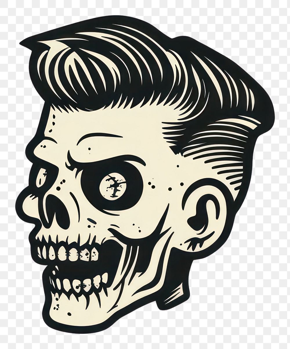 PNG Zombie art illustration vintage.