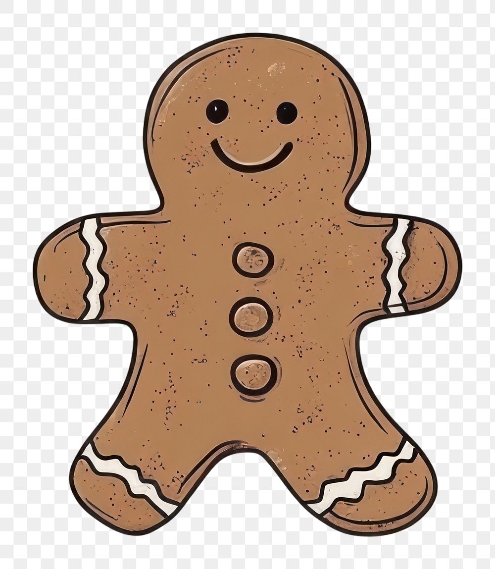 PNG Gingerbread illustration sweets cookie.