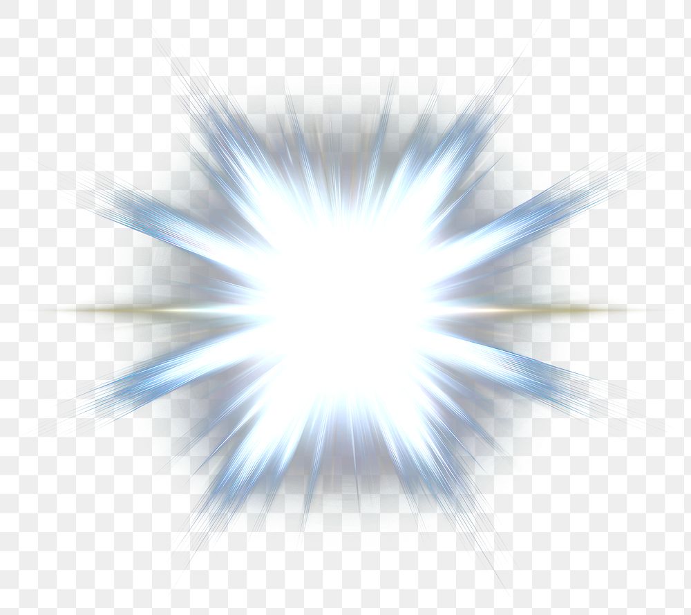 PNG White glowing light effect with lens flare on a black background star glowing star illumination.