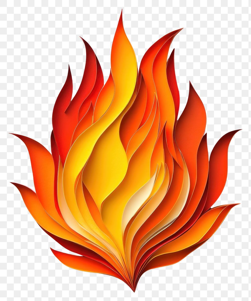 PNG Fire icon flame paper art.